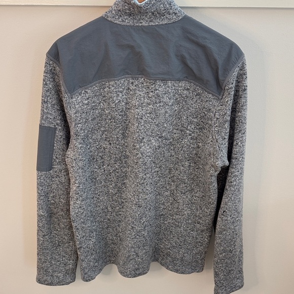 Eddie Bauer Men's Quarter-Zip Sweater Gray Melange Zip-Up Size M - Picture 6 of 7